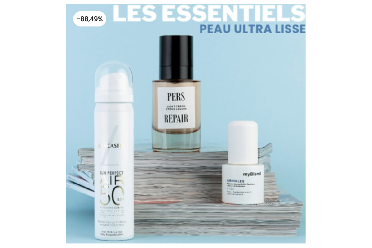 Box Marie Claire Skin Expert Fête des Mères 2026 essentiels peau ultra lisse Lancaster Pers myBlend