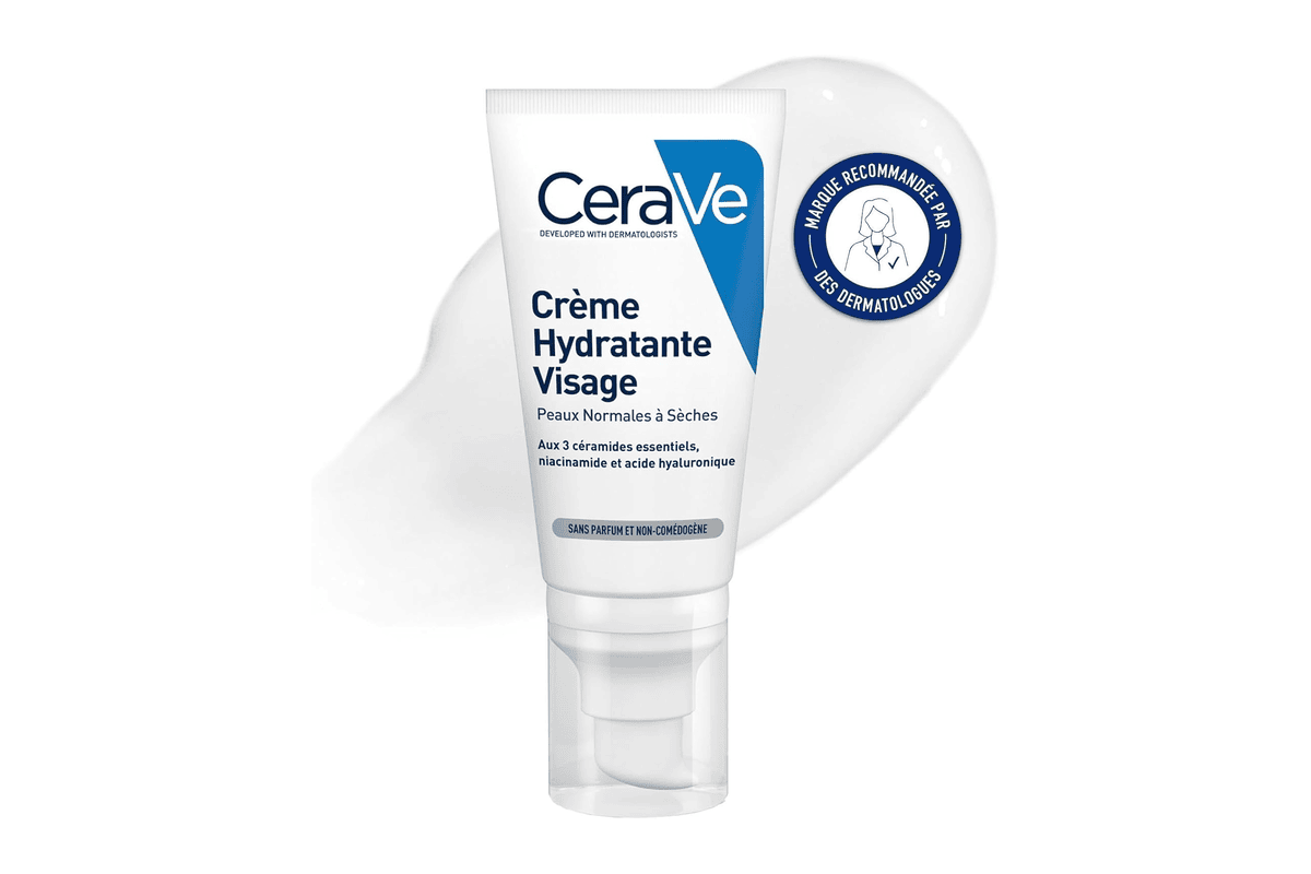 CeraVe Crème Hydratante Visage, Peaux Normales à Sèches, Hydratatio… bon plan Amazon 2026-07-24