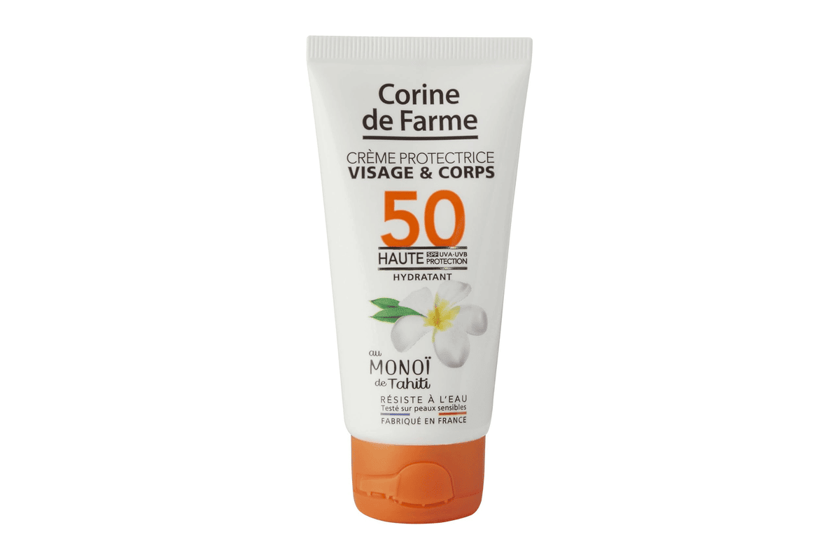 Corine de Farme Crème Solaire Visage Corps SPF50 Monoï bon plan Amazon 2026-07-24