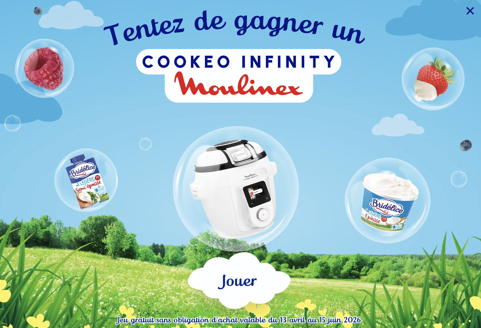 Jeu concours Bridelice Cookeo Infinity blanc a gagner