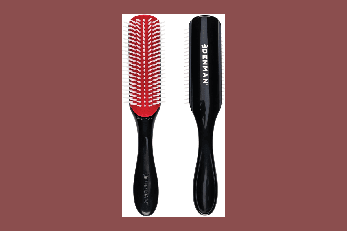 Denman D3 brosse coiffage boucles frisés crépus curly girl picots espacés perpendiculaires répartir gel crème leave-in