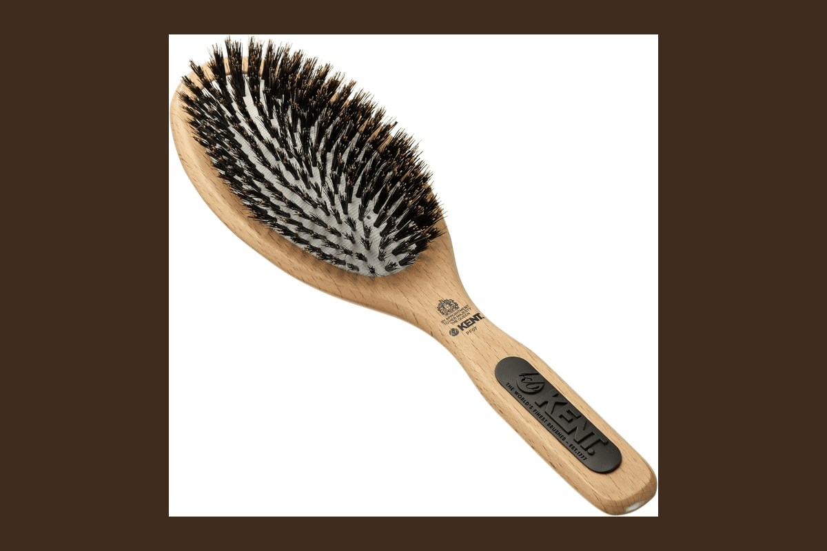 Kent Brushes Natural Shine brosse professionnelle poils sanglier naturel brillance cuticule lissée fabrication anglaise 1777 durabilité 20 ans