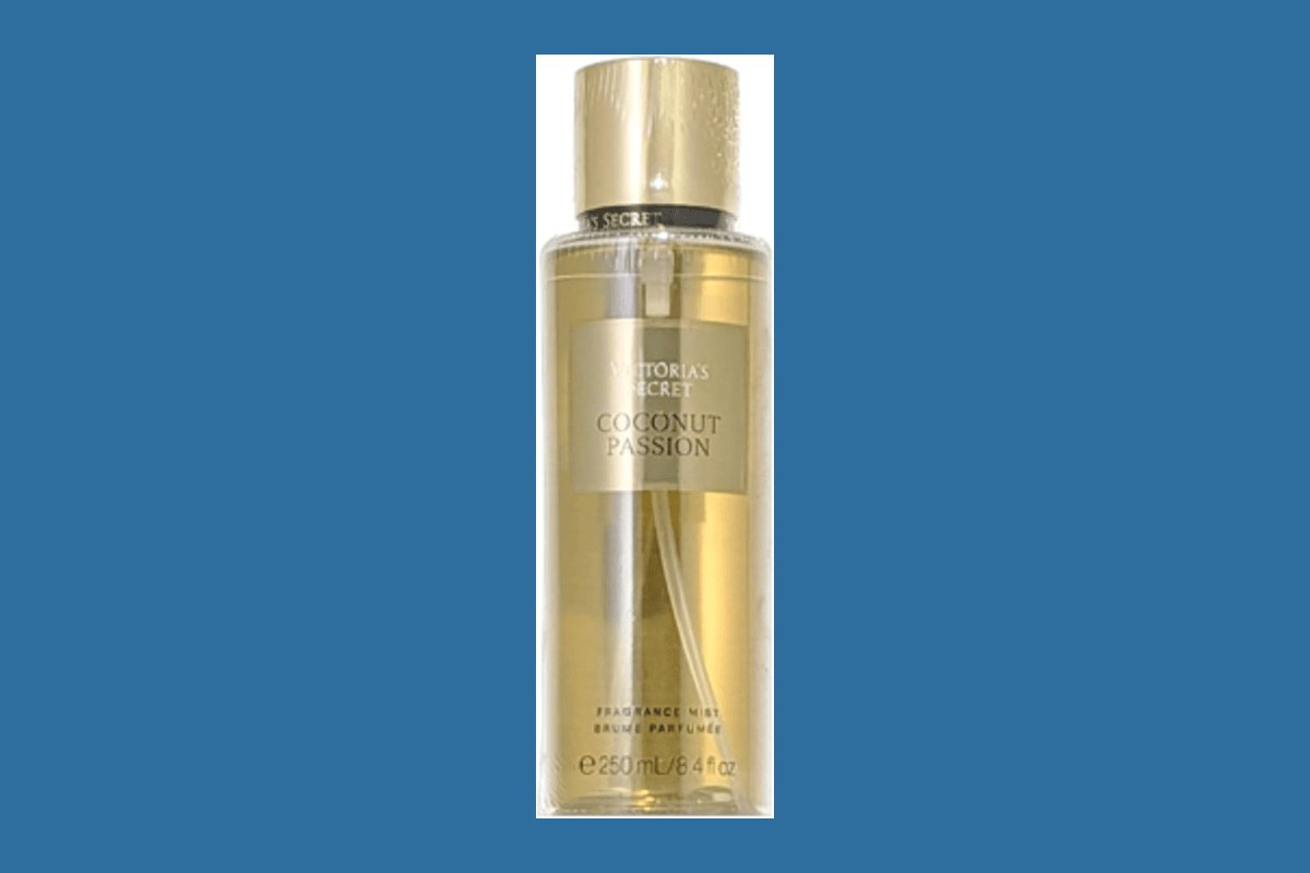 Victoria's Secret Coconut Passion brume corps 250ml coco crémeux vanille hibiscus notes marines effet crème solaire féminin vacances tropicales plage bleu iconique