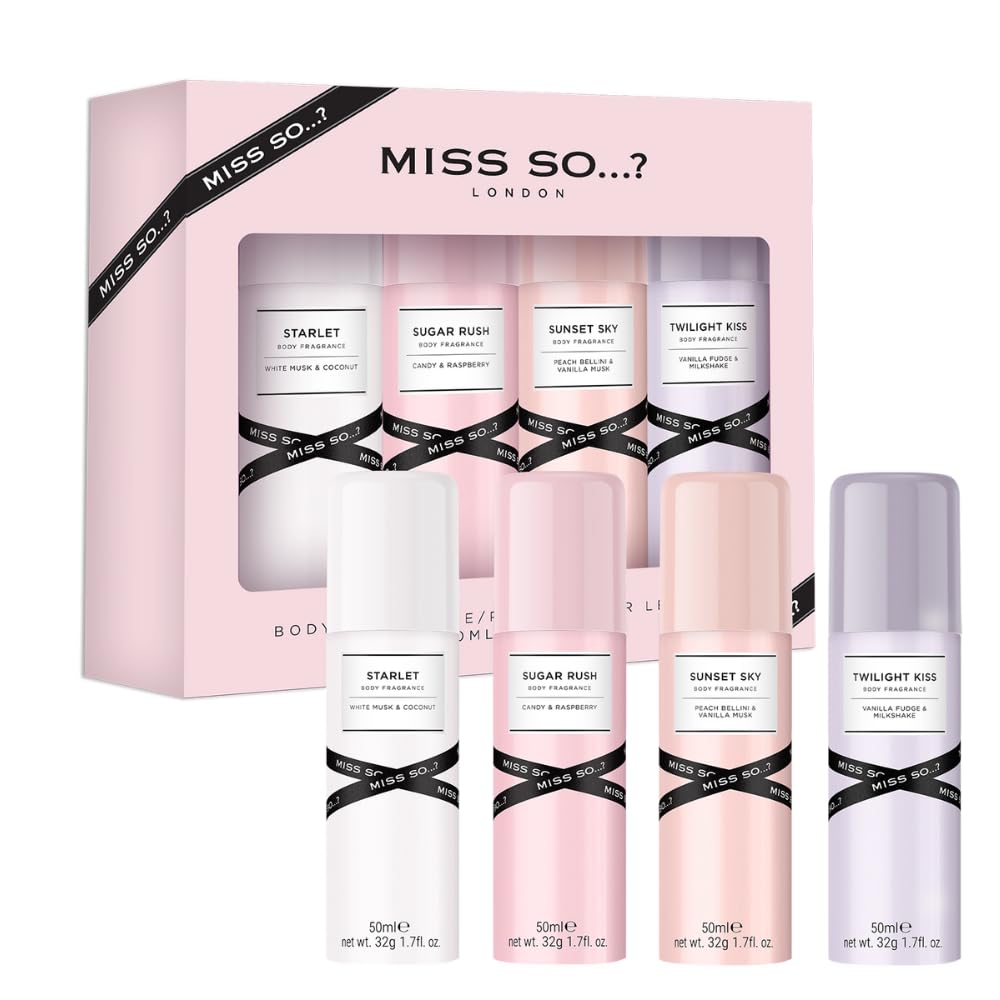 Coffret Miss So...? Mini Galore avec quatre brumes parfumées de 50 ml