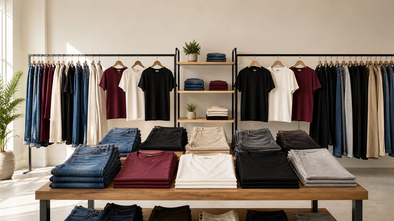 Sélection BZB de jeans pantalons et tee-shirts pour femme et homme