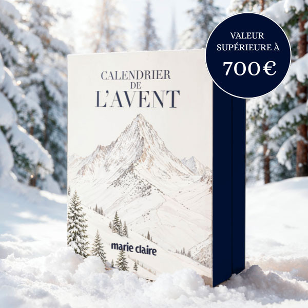 Calendrier de l’Avent beauté Marie Claire 2026 dans la neige, 24 surprises à 74,99 euros