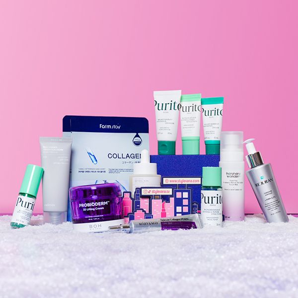 Sélection de soins du calendrier Stylevana 2026 avec Rejuran, BIOHEAL BOH, Purito SEOUL et haruharu wonder