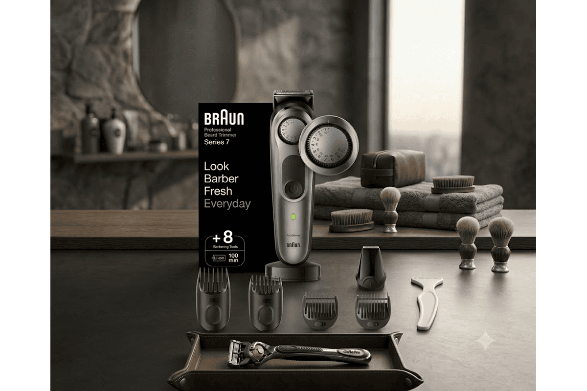 Tondeuse à barbe Braun Series 7 BT7420 grise 40 réglages 100 % étanche 100 min autonomie 47,49 €