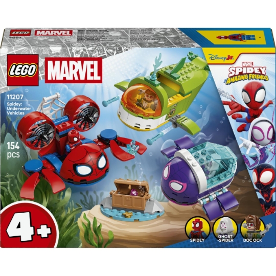 Boîte LEGO Marvel Spidey Les Véhicules Sous-Marins 11207 en promotion chez Carrefour
