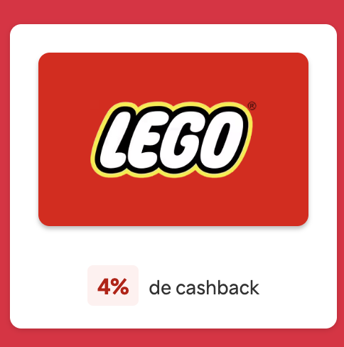 LEGO 4% de cashback Rakuten