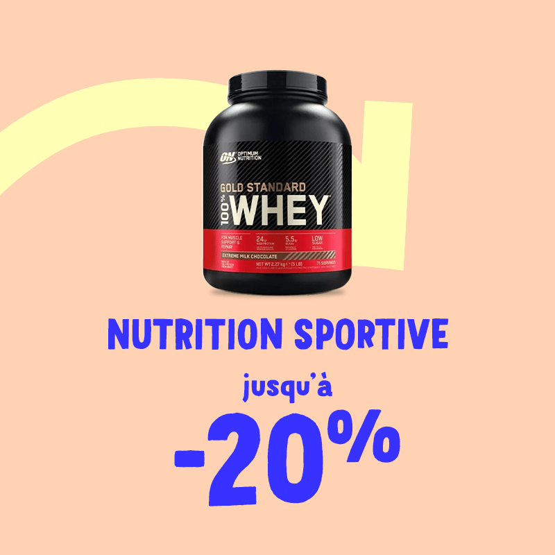 Nutrition sportive jusqu'à -20% sur Cdiscount