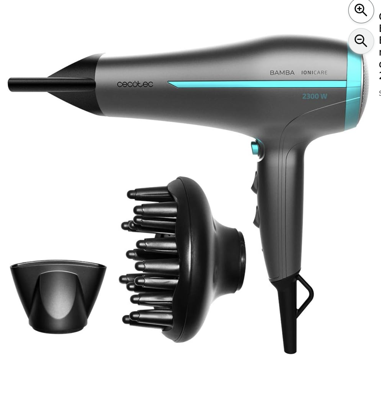 Cecotec Bamba IoniCare 5200 seche-cheveux 2300W avec diffuseur et buse
