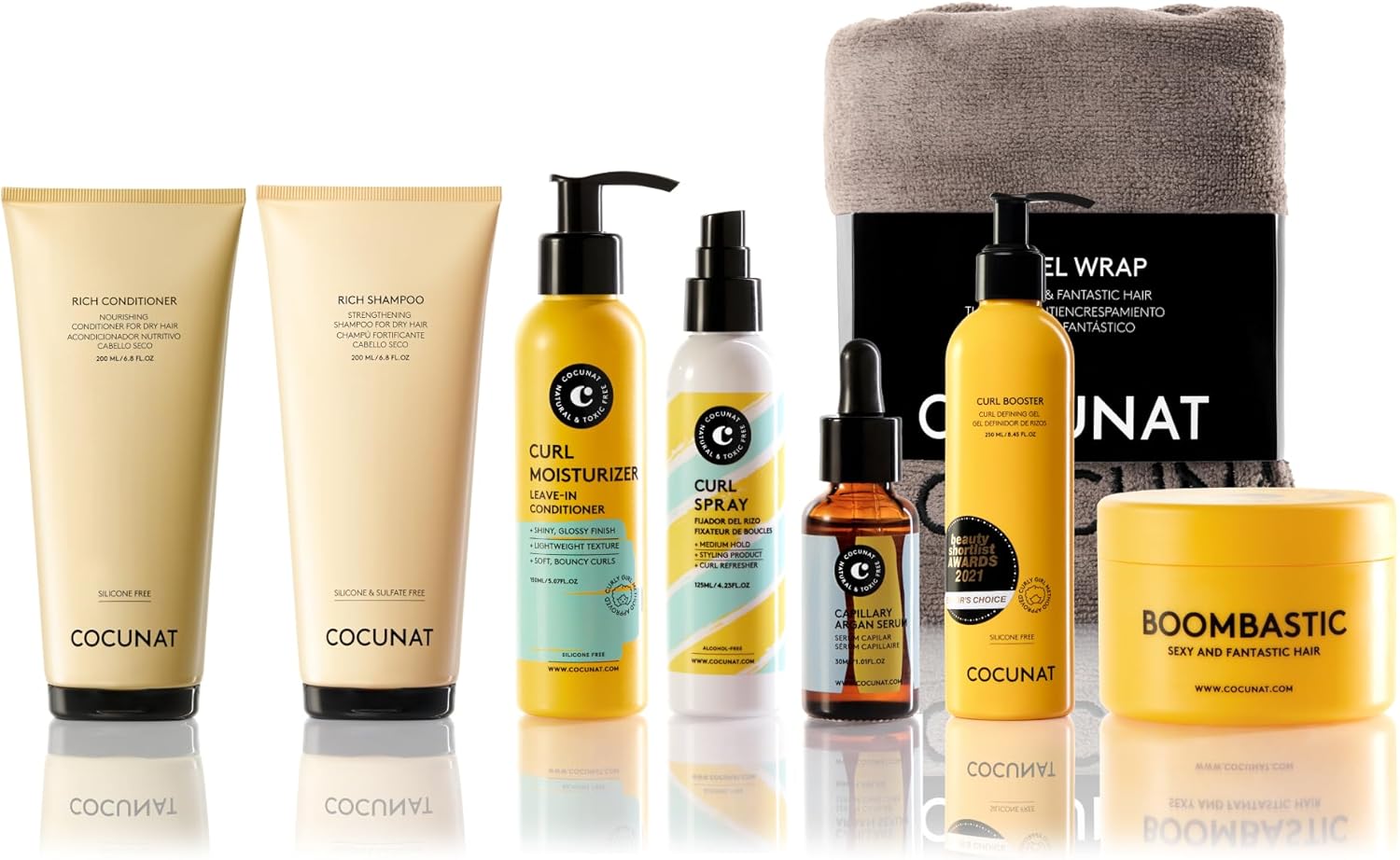 Routine complète Cocunat boucles définies 7 produits et turban