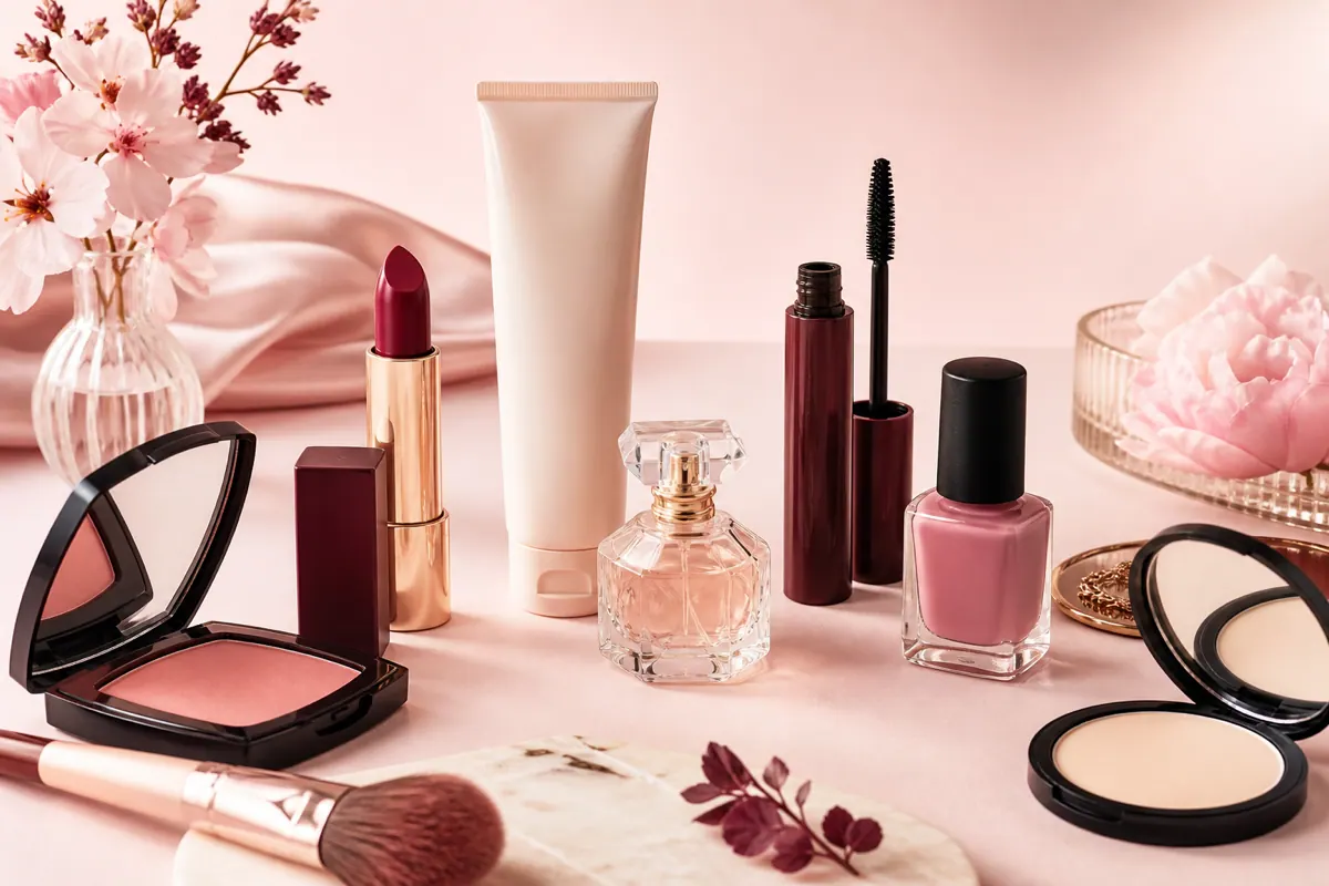 Sélection de maquillage, parfum et soins illustrant le code promo Cosmé'Chic BPM10