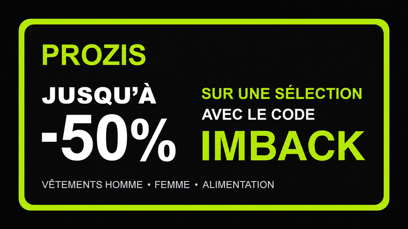 Code promo Prozis IMBACK jusqu'à 50% de réduction