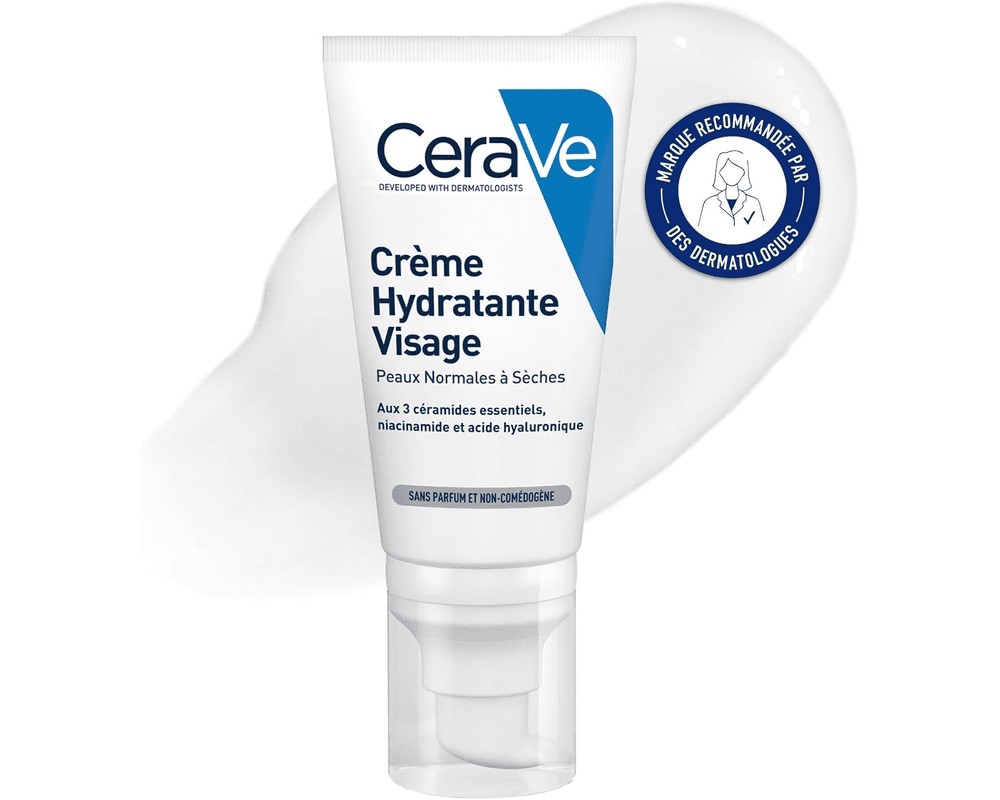 CeraVe Crème Hydratante Visage 52ml céramides + acide hyaluronique