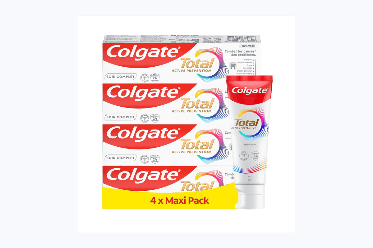 Colgate Total Active Prevention 4×100 ml lot famille