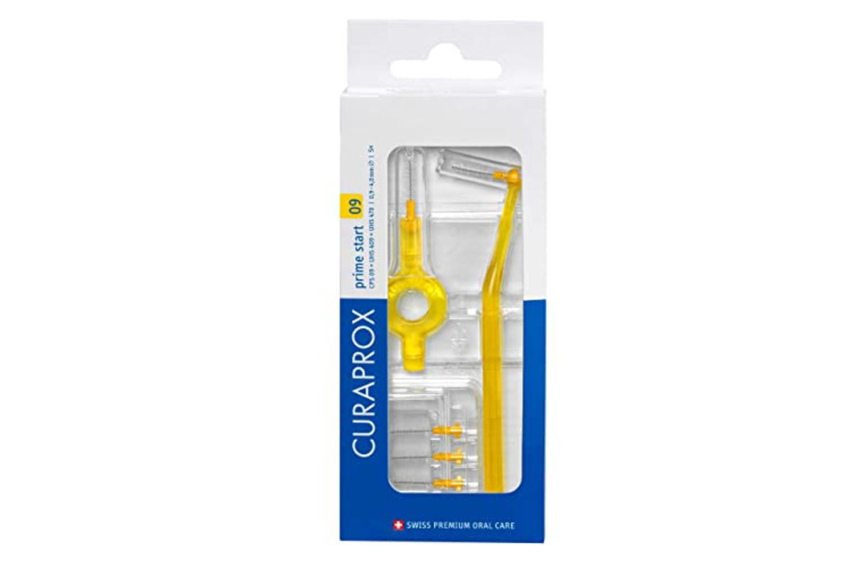 Curaprox CPS 09 Prime Start kit demarrage 5 brossettes 2 supports filaments ultra-fins fabrique Suisse