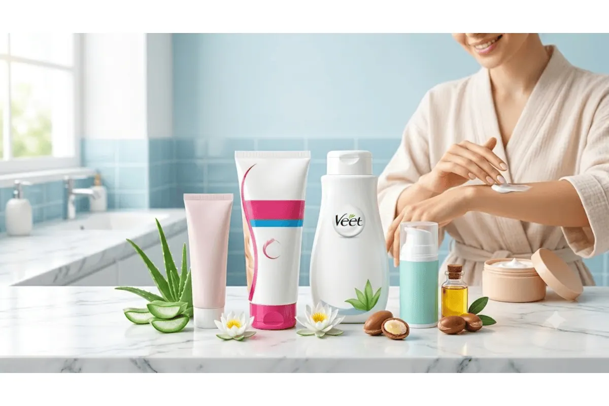 Crèmes dépilatoires Veet et Nair à comparer