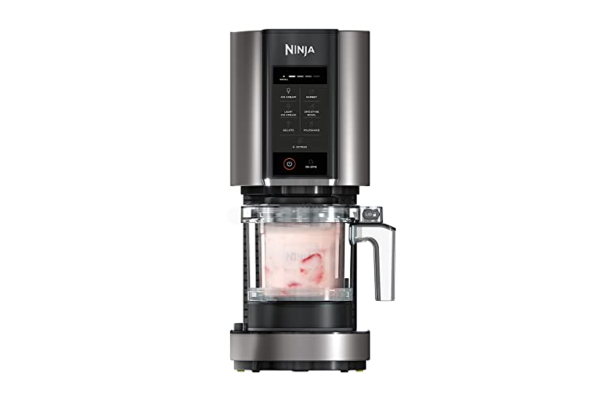 Ninja Creami NC300EU machine glace sorbetiere noir argent 7 programmes 3 pots 473ml palette livre recette