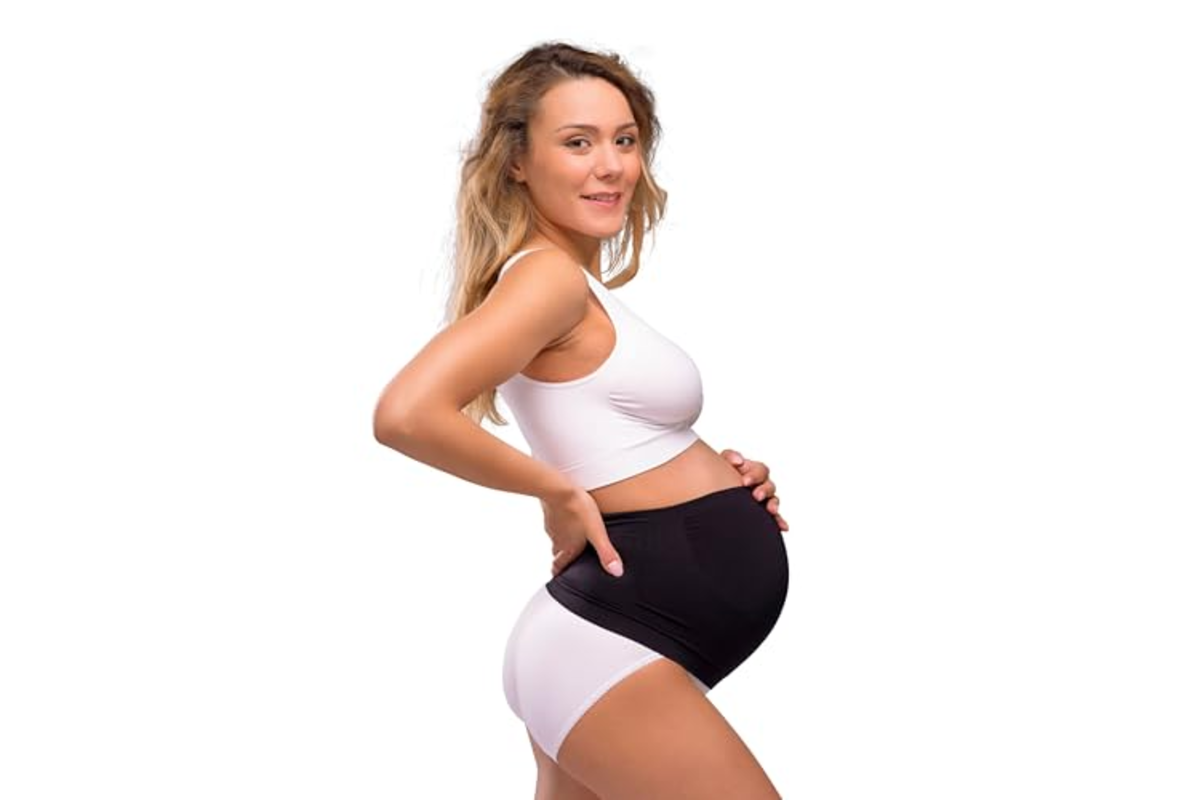 Carriwell Bandeau grossesse sans coutures invisible respirant extensible quotidien lombaire S