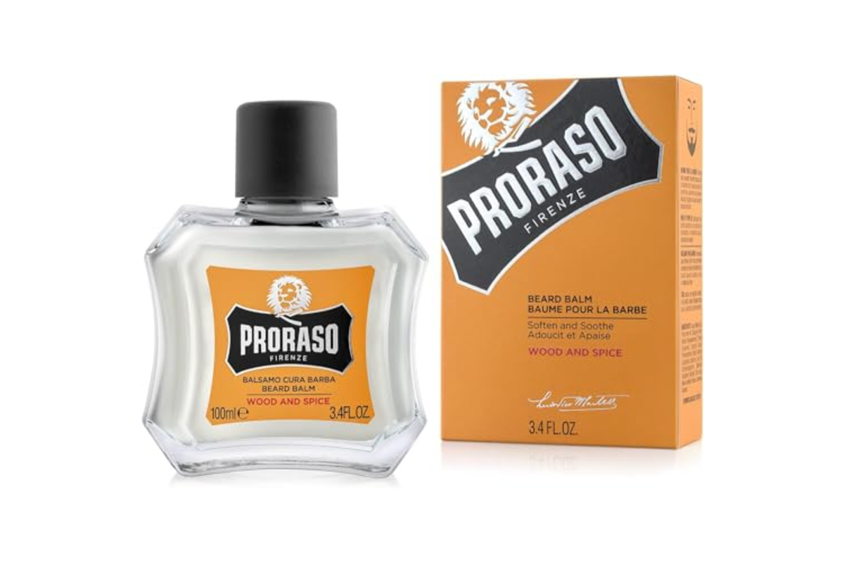 Proraso baume barbe Wood Spice 100ml flacon italien adoucissant discipline anti demangeaisons