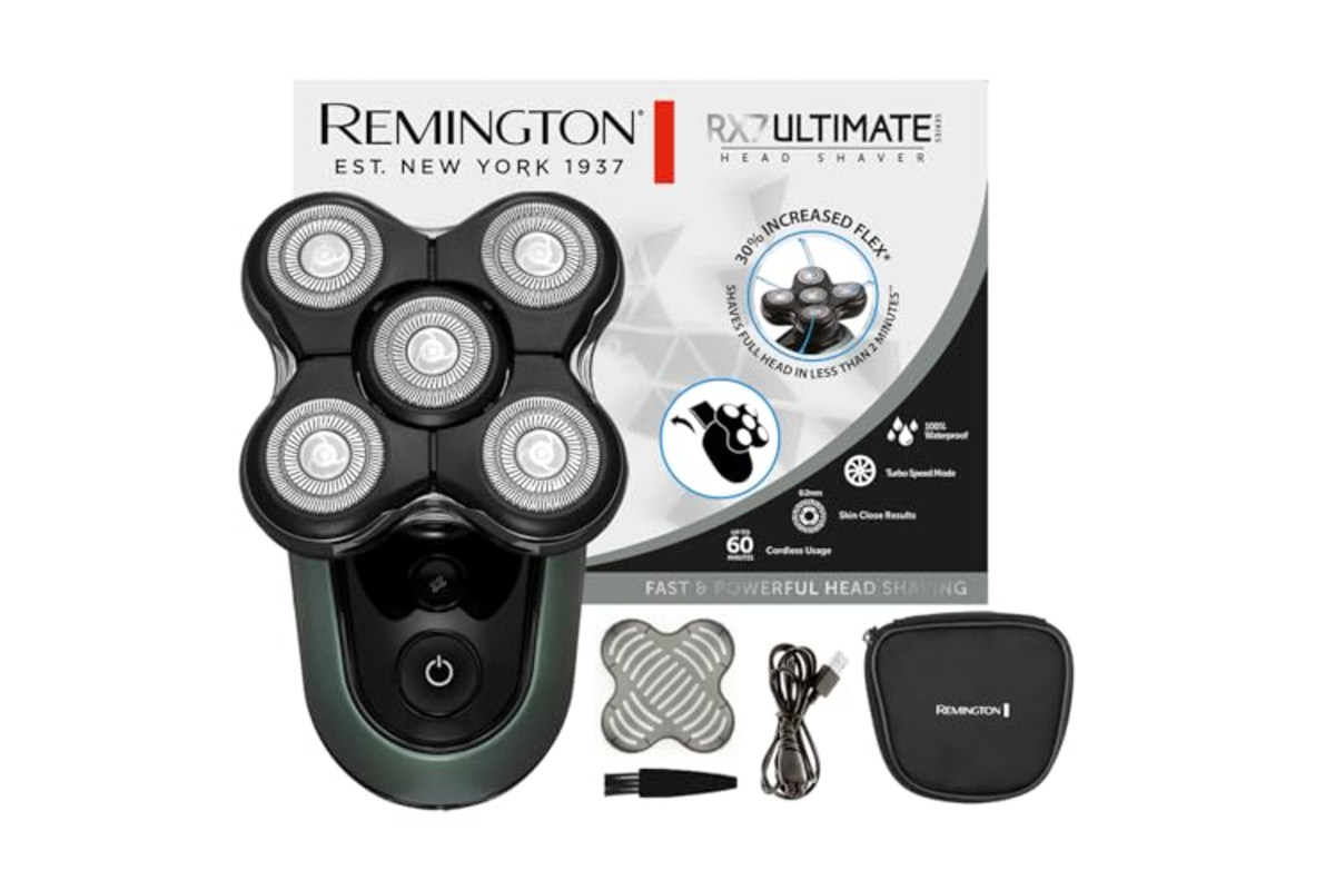 Remington RX7 Ultimate XR1600 rasoir electrique rotatif 5 tetes chauve USB wet dry tondeuse