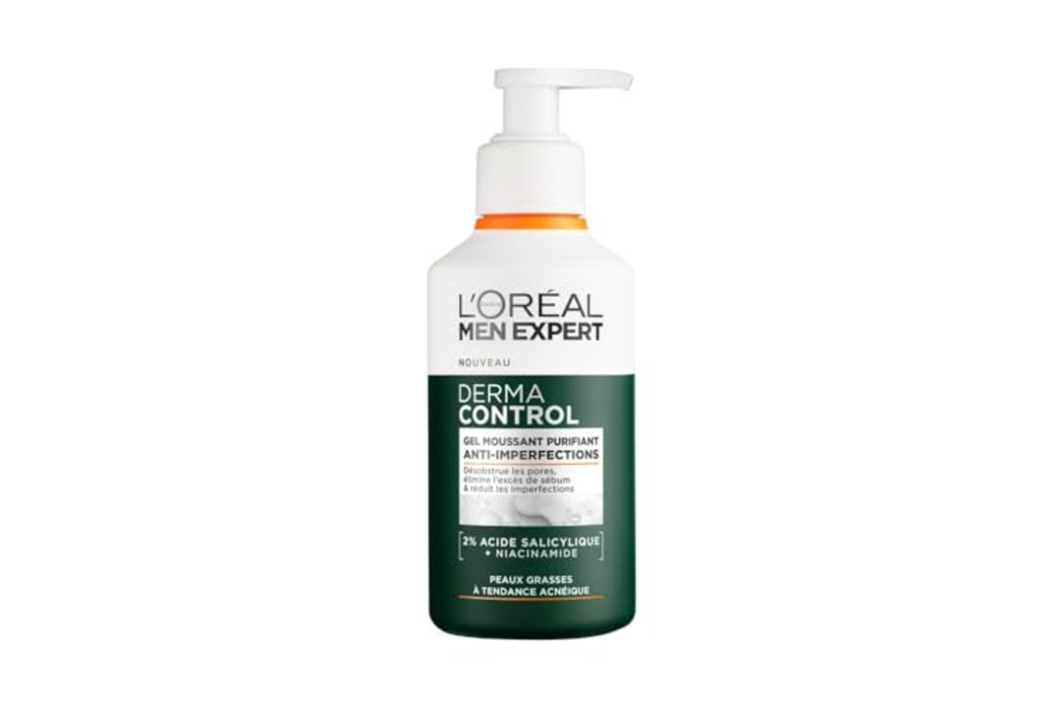L'Oreal Men Expert Derma Control gel moussant anti imperfections acide salicylique 260ml