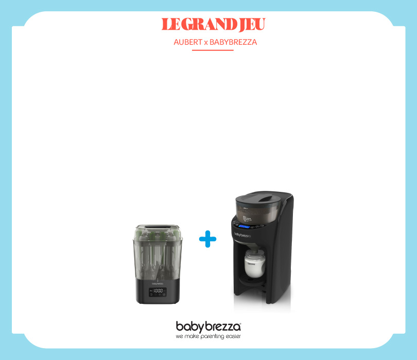 Concours Aubert et Baby Brezza avec préparateur et stérilisateur de biberons à gagner