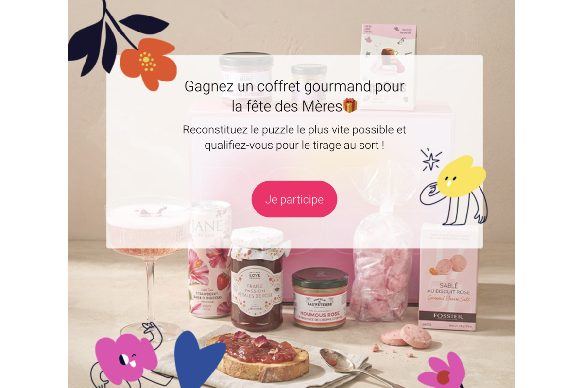 Concours BienManger Puzzle Fête des Mères 2026 coffret gourmand La Vie en Rose confiture houmous sablé Fossier