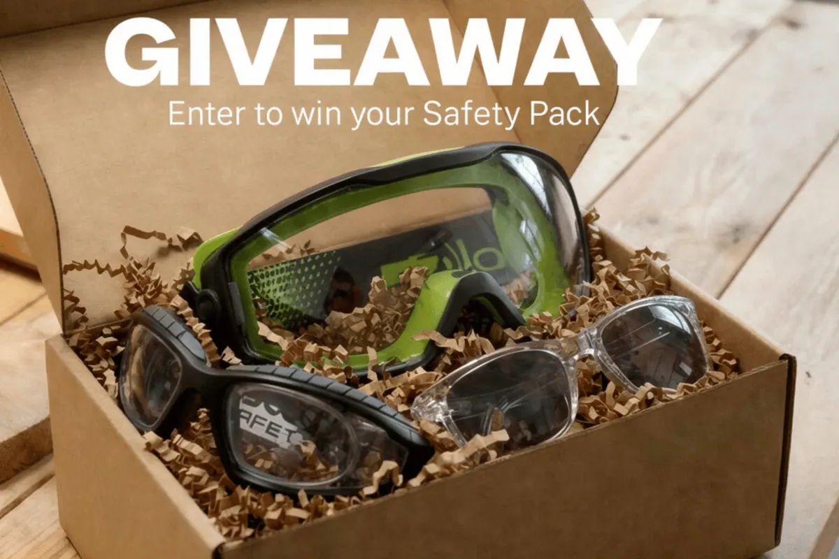 Bolle Safety giveaway 4 packs safety lunettes protection STKS Tracker Spectrum boite cardboard