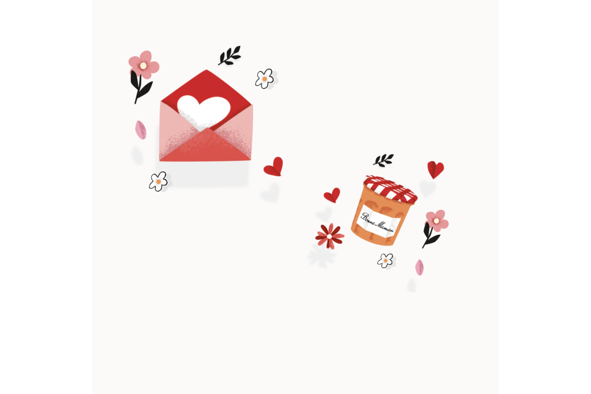 Concours Bonne Maman jeu Fête des Mères 2026 10 coffrets confitures à gagner enveloppe coeur pot illustration