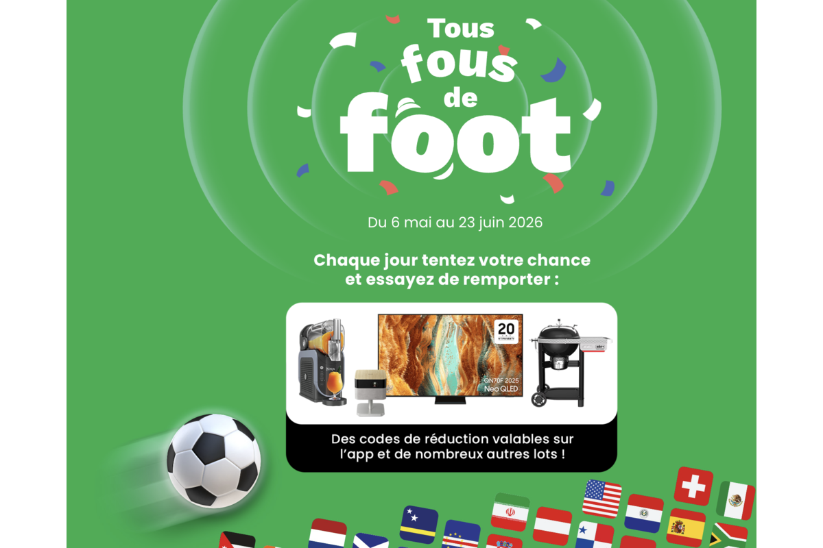 Concours Boulanger Tous fous de foot Coupe du Monde 2026 TV smartphones PC barre son lots mai juin