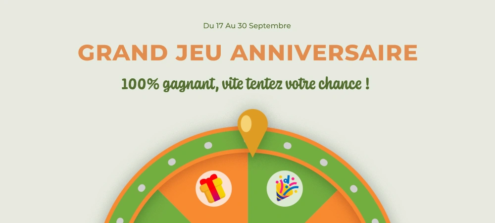 Grand Jeu anniversaire Chemin des Poulaillers avec une roue 100 % gagnante du 17 au 30 septembre 2026