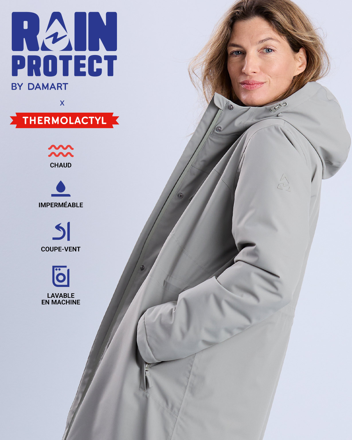 Parka RainProtect by Damart x Thermolactyl à gagner au jeu Hello l’Automne 2026