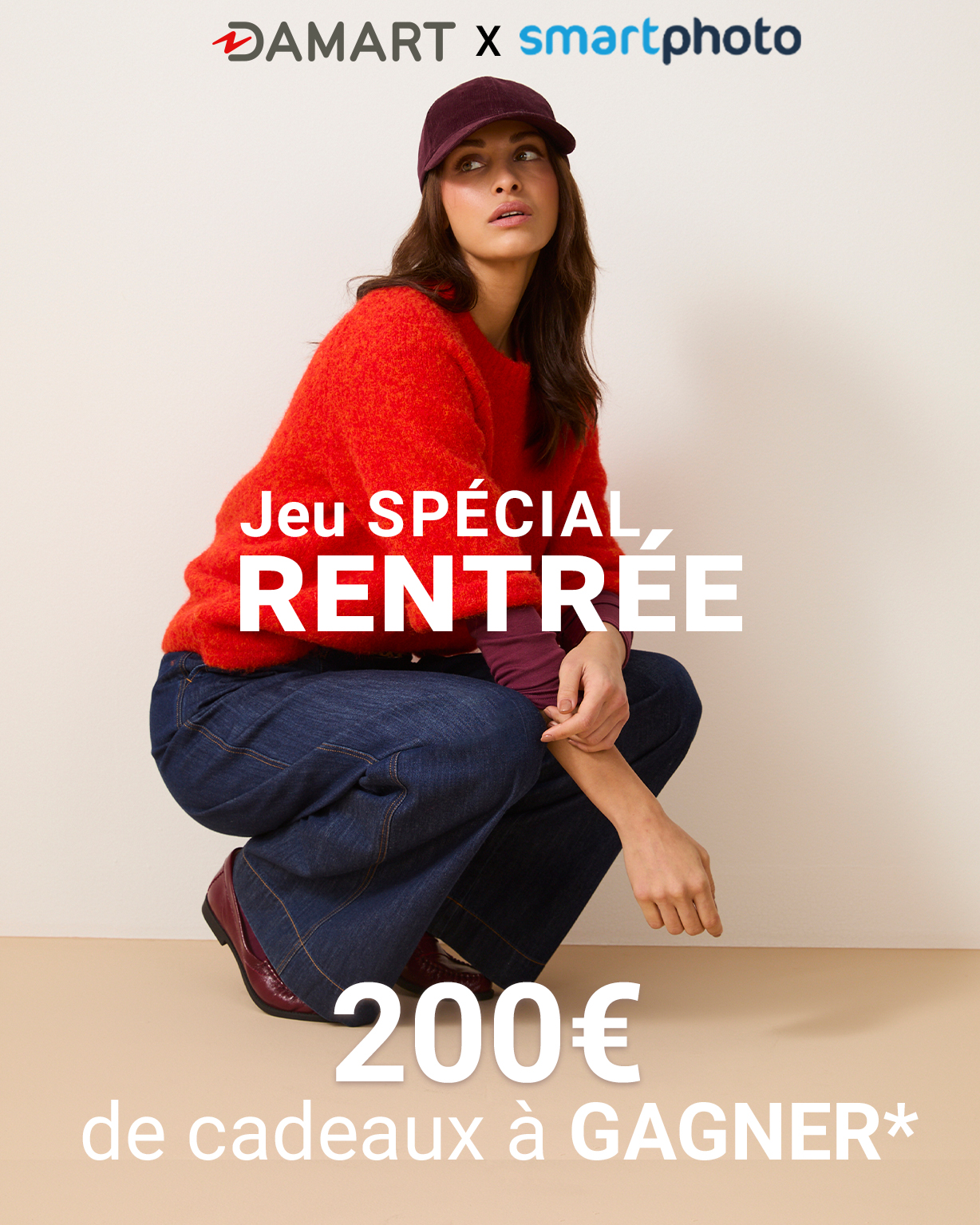Jeu spécial rentrée Damart et Smartphoto avec 200 euros de cadeaux à gagner
