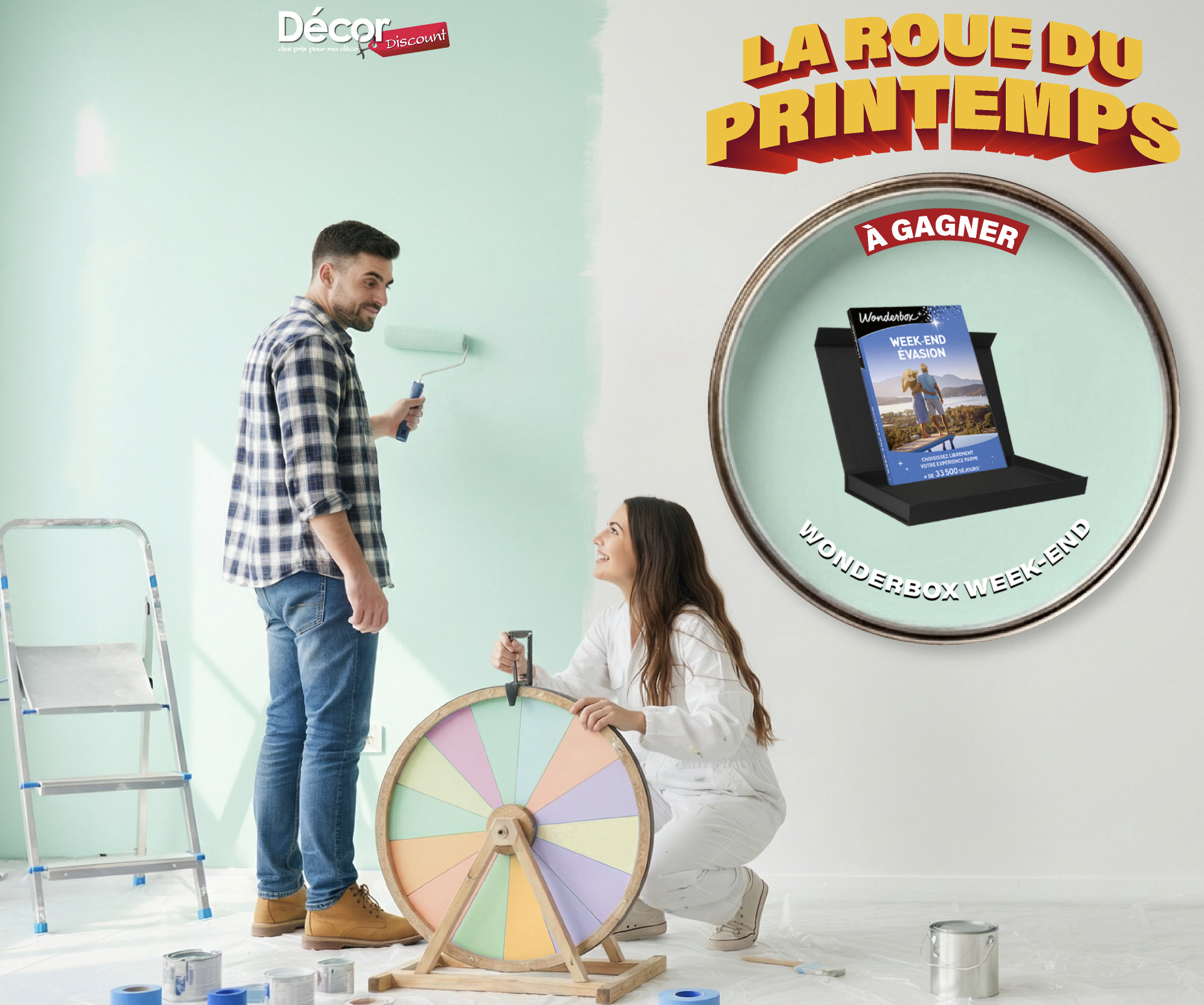 Concours Décor Discount La Roue du Printemps avec Wonderbox Week-end à gagner