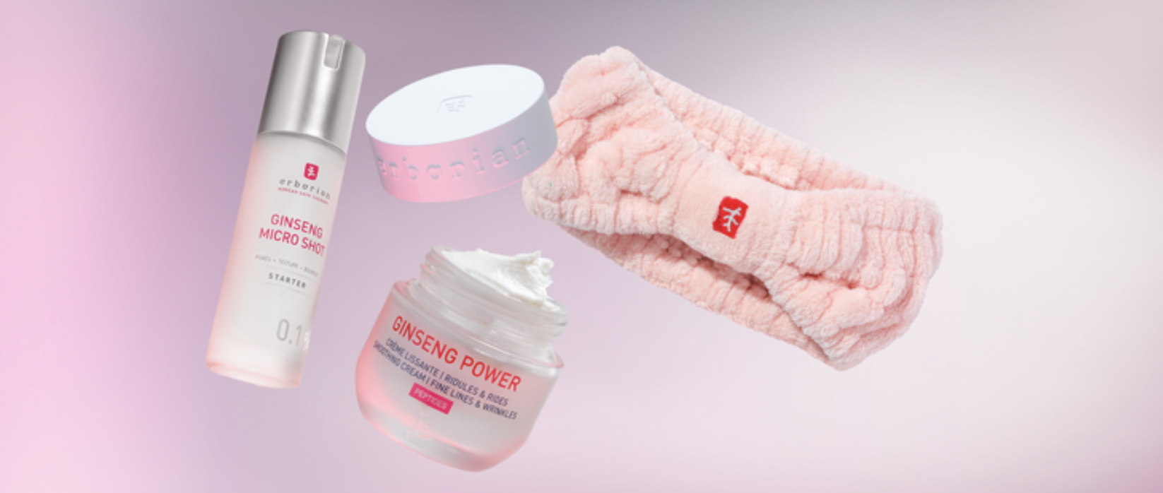 Concours Erborian Ginseng Micro Shot Starter crème Ginseng Power bandeau rose à gagner