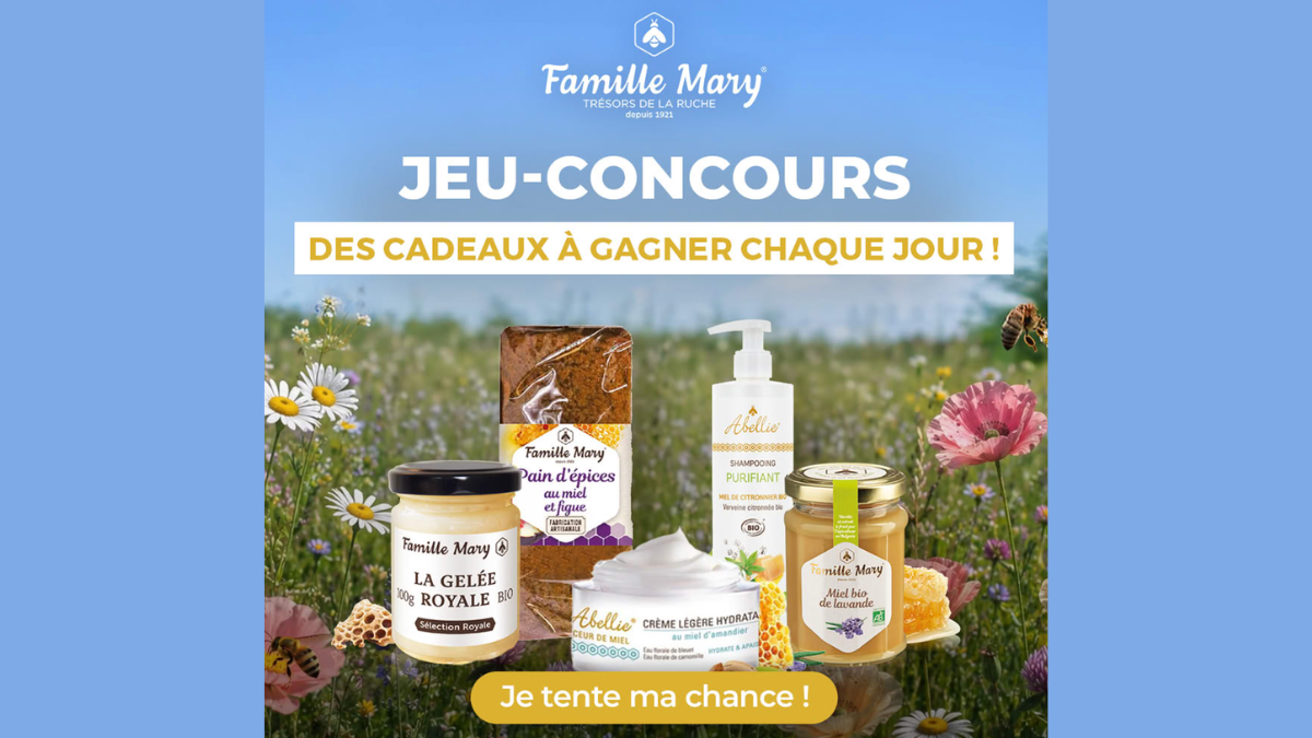 Concours Famille Mary biodiversité coffrets miel gelée royale propolis à gagner