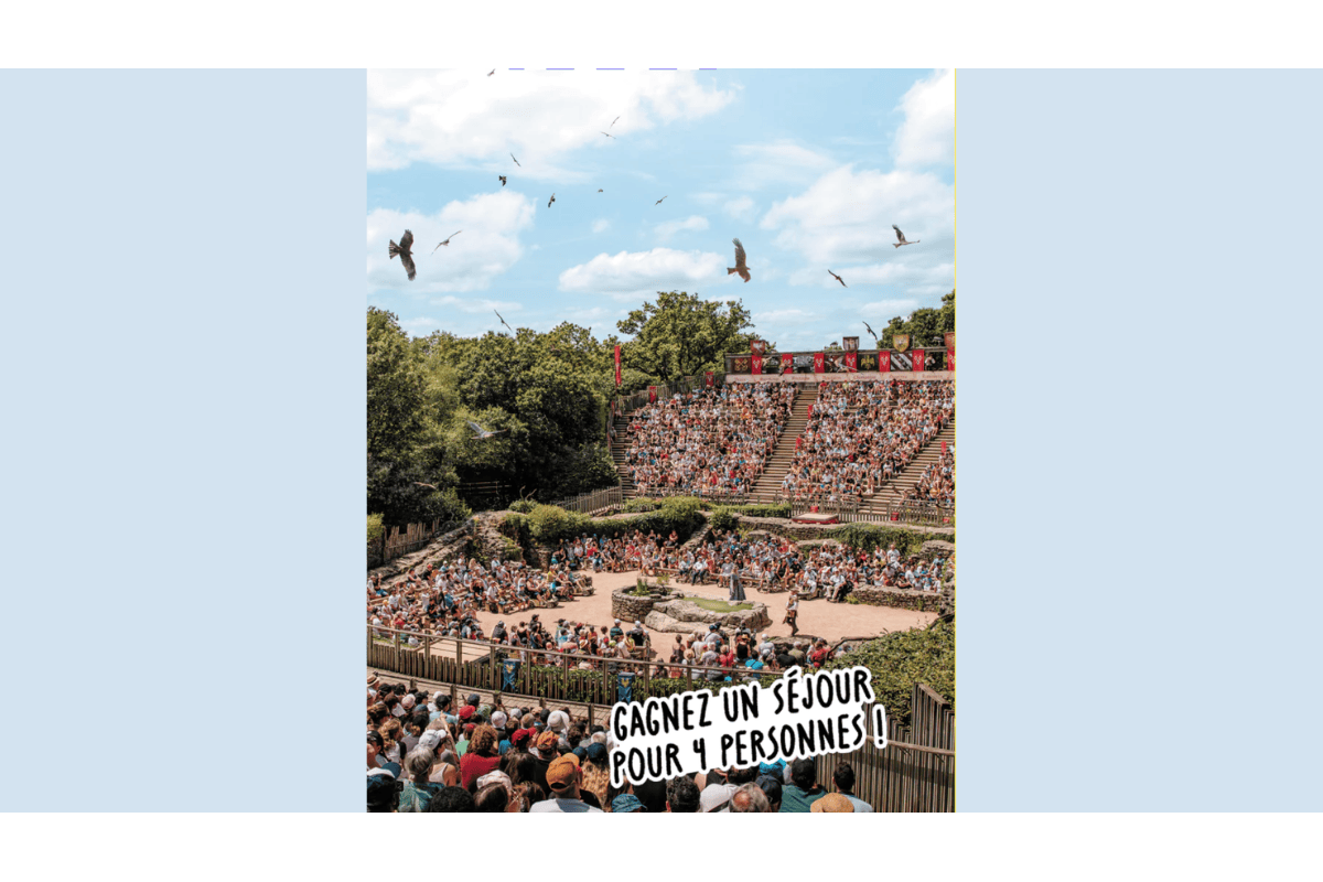 Concours Grand-Mercredi Puy du Fou 20 entrées séjour 4 personnes 2026 amphithéâtre spectacle vivant tribune supporters
