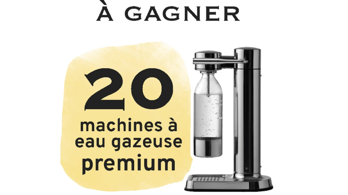 20 machines à eau gazeuse premium à gagner avec La Maison Guiot