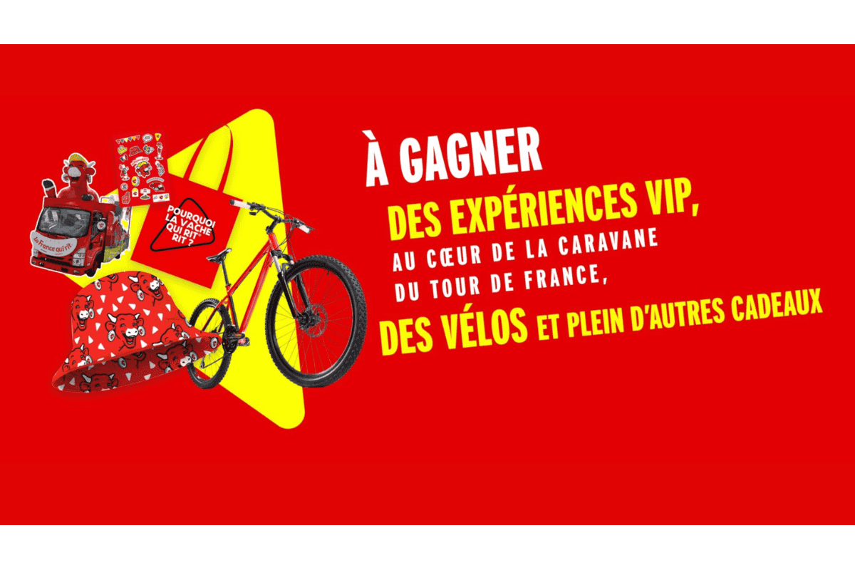 Concours La Vache qui rit Tour de France 2026 expériences VIP caravane vélo Nakamura cadeaux Ribambel BEL