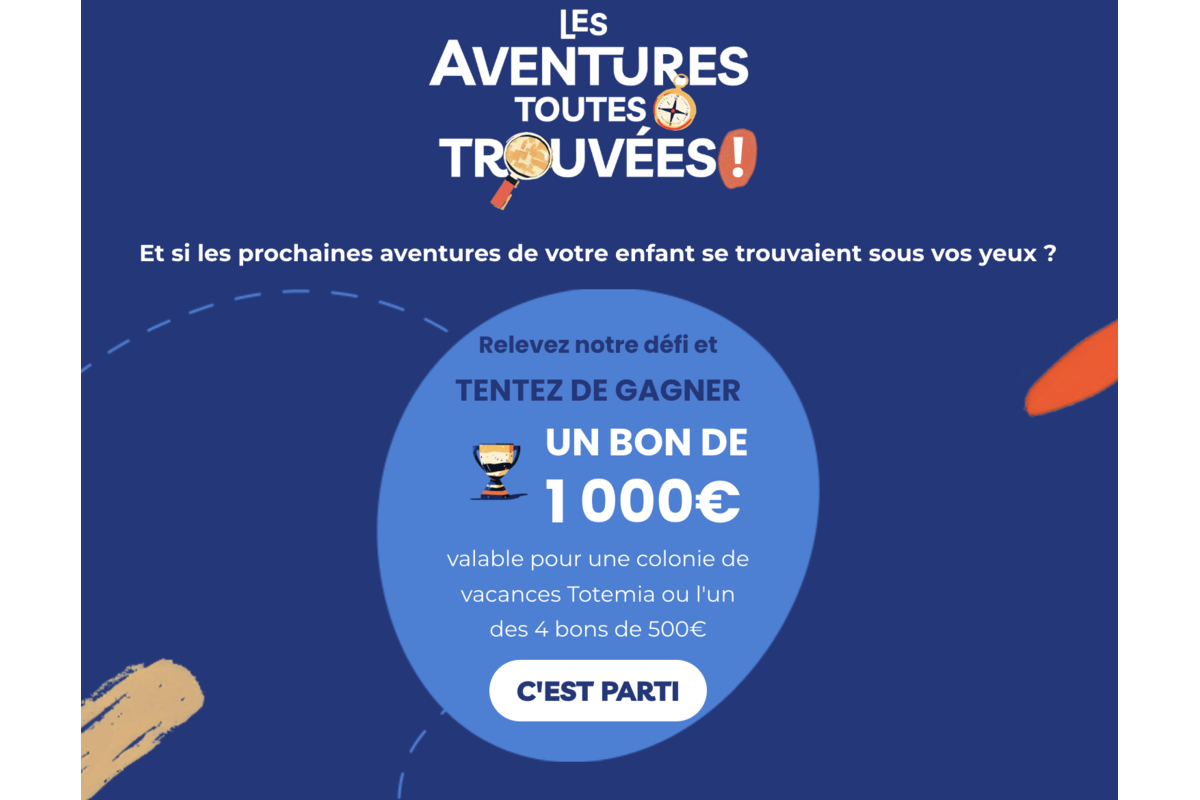 Concours MAE x Totemia colonie de vacances bons réduction 1000 euros 500 euros mai 2026