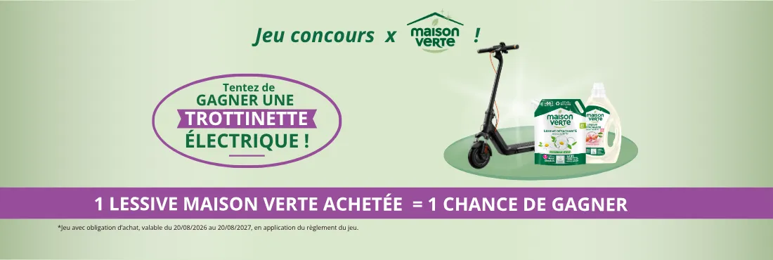 Jeu concours Maison Verte avec une trottinette électrique à gagner