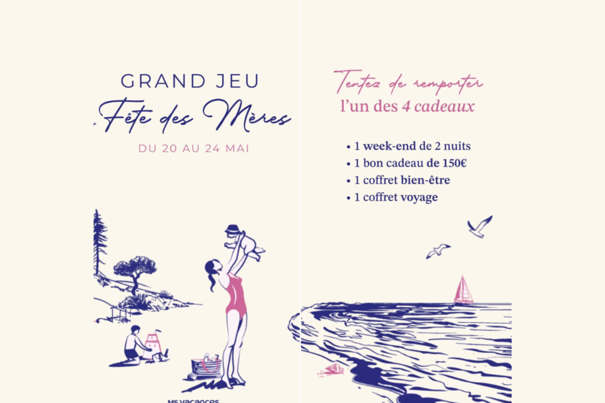 Concours MS Vacances Fete des Meres Instant Gagnant Bandit Manchot 4 lots week-end bon cadeau coffret mai 2026