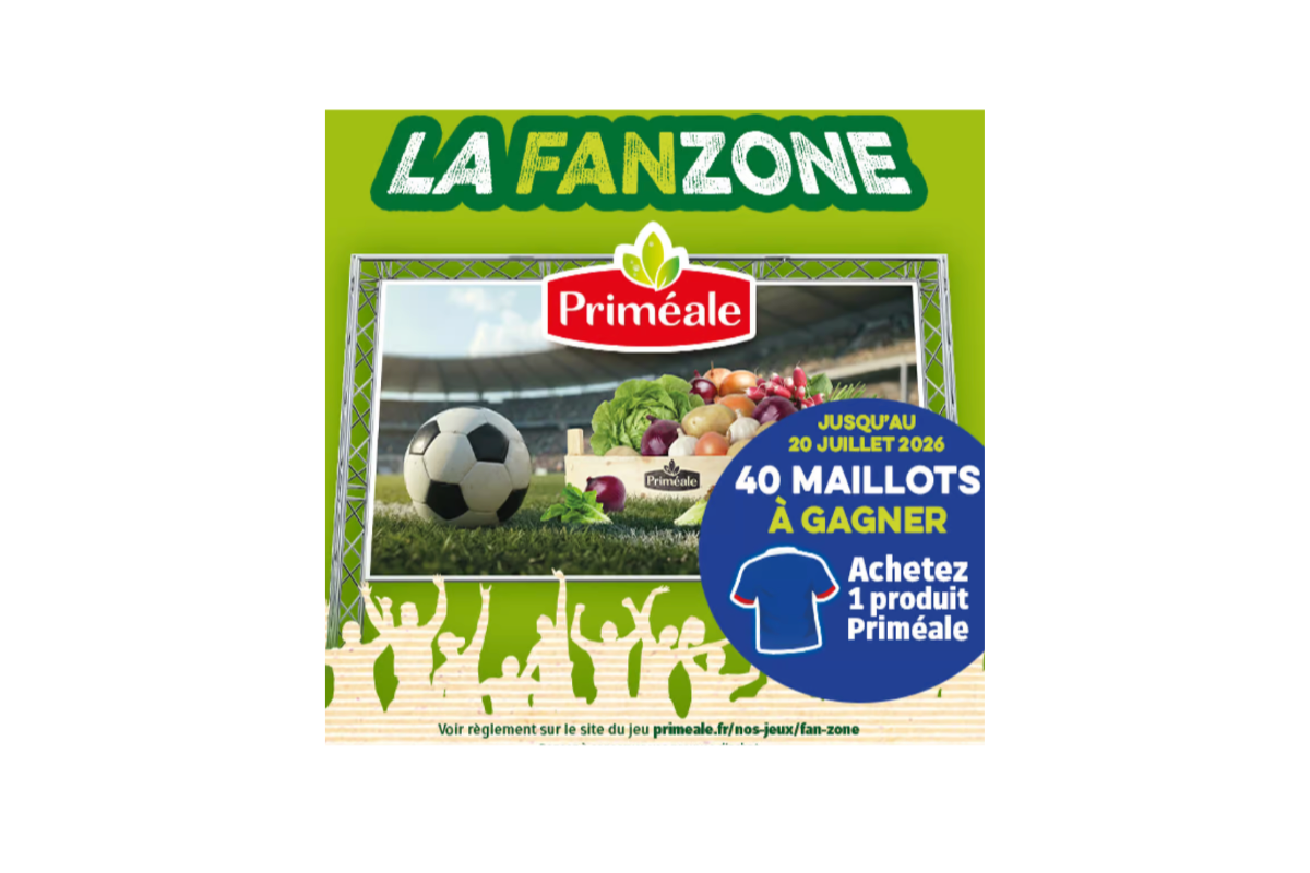 Concours Priméale La Fan Zone 40 maillots Nike France 2026 domicile instant gagnant achat produit Priméale obligation achat mai juin juillet 2026