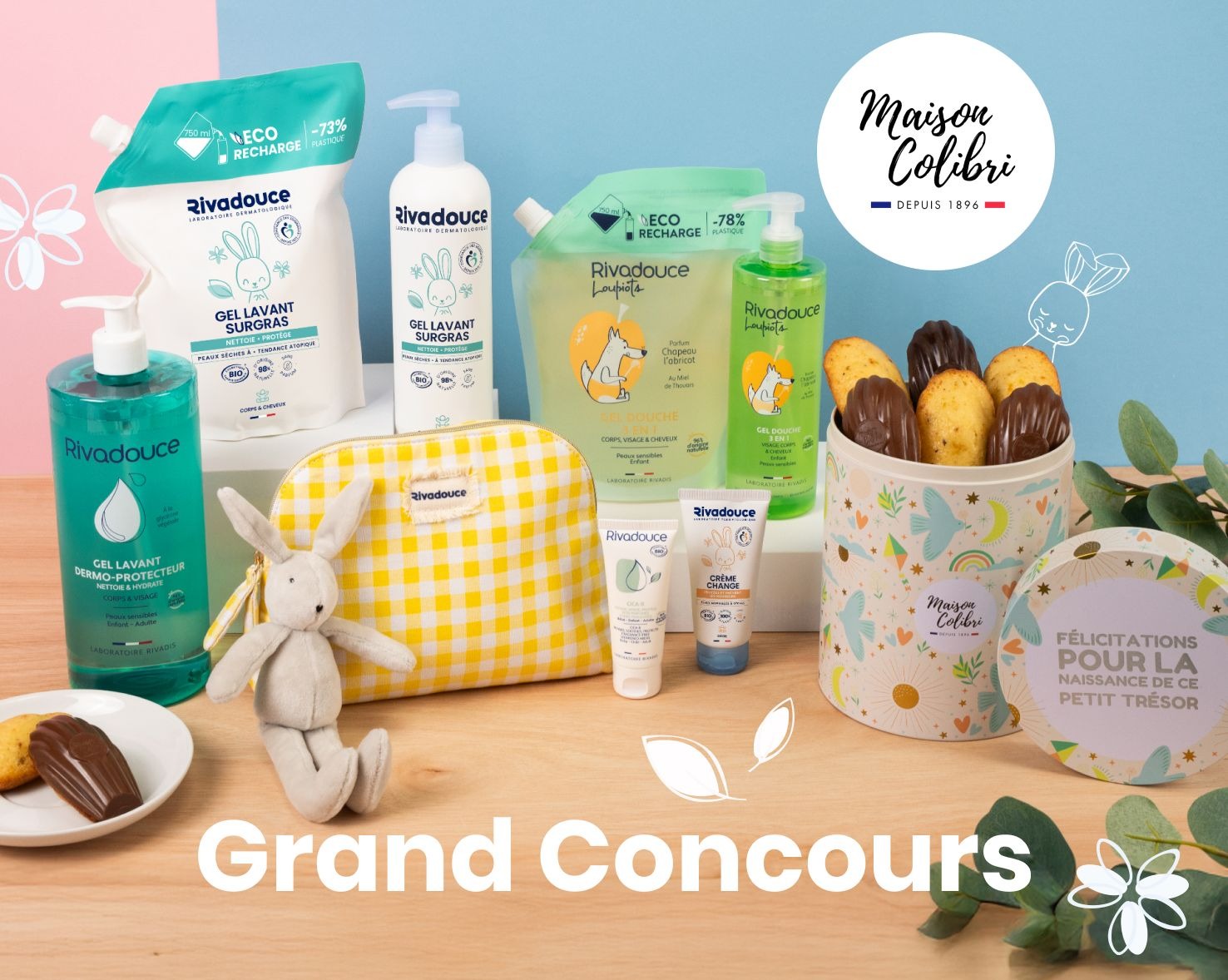 Les lots du concours Rivadouce x Maison Colibri Printemps 2026