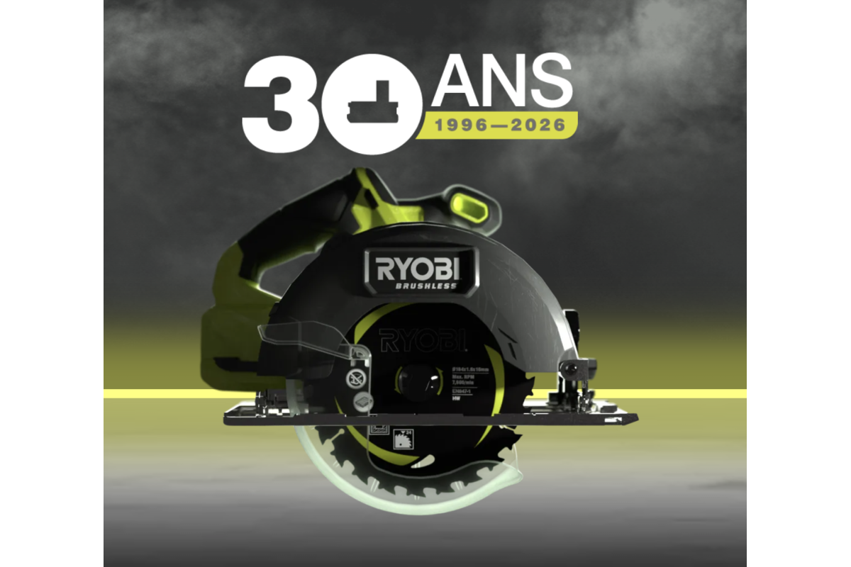 RYOBI 30 ans 1996-2026 scie circulaire ONE+ HP concours anniversaire