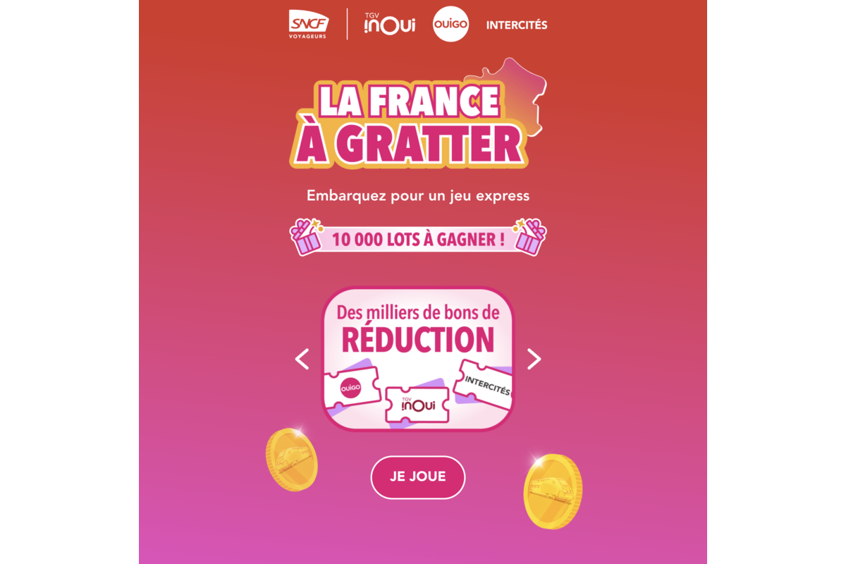 Concours SNCF La France à Gratter codes OUIGO TGV INOUI carte avantage JBL Tour One M3 mai août 2026