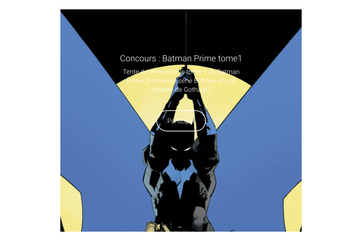 Concours Urban Comics Batman Prime tome 1 Gotham Gazette Matt Fraction Jorge Jimenez Tomeu Morey DC Comics mai 2026